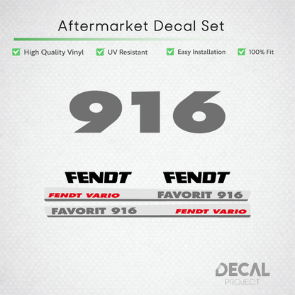 Fendt Favorit 916 Vario Decal Set - First Generation Restoration