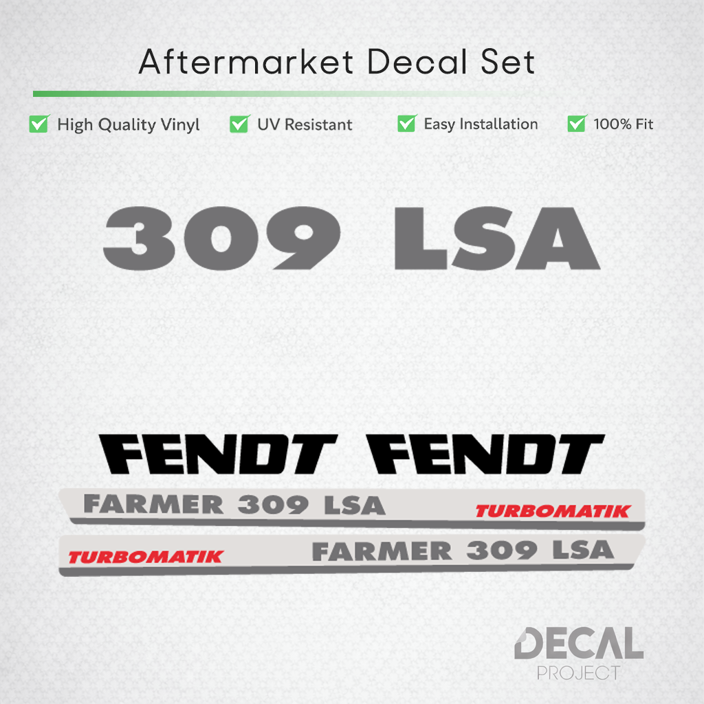 Fendt Farmer 309 LSA Turbomatik Decal Kit - restoration set Legend Series