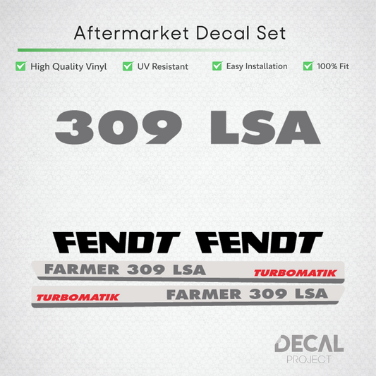 Fendt Farmer 309 LSA Turbomatik Decal Kit - restoration set Legend Series