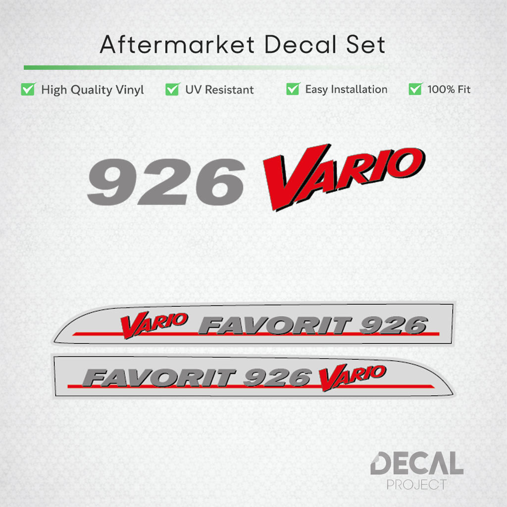 Fendt Favorit 926 Vario Decal Set - First Generation Facelift Restoration