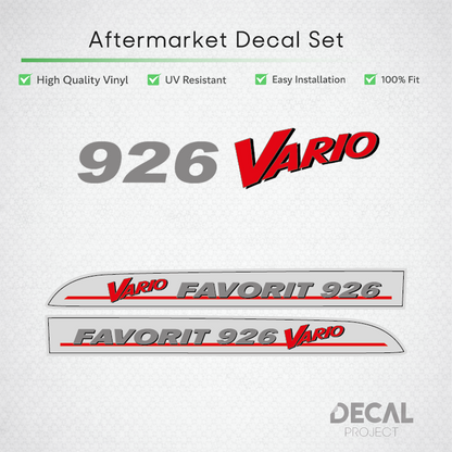 Fendt Favorit 926 Vario Decal Set - First Generation Facelift Restoration