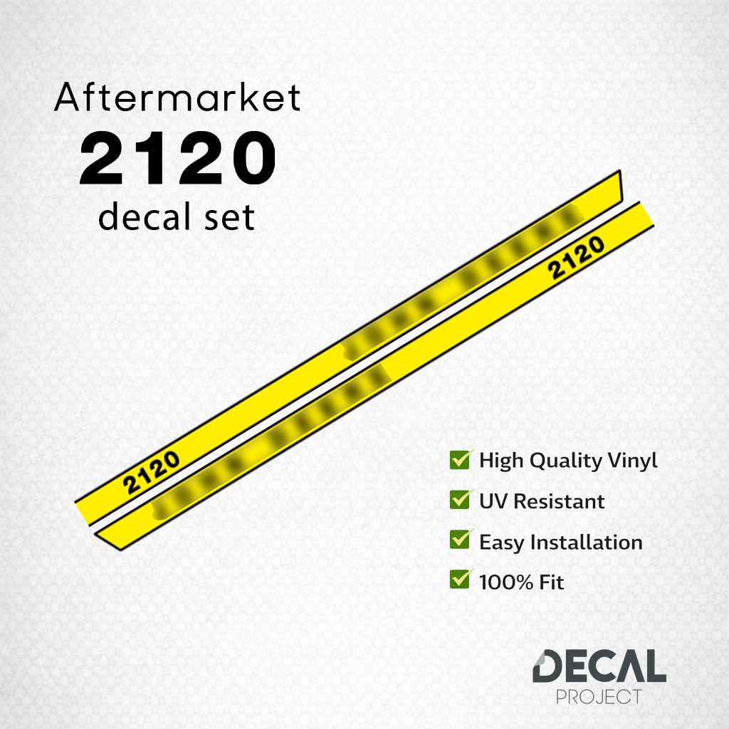 Aftermarket set fits JD  2120 Decal Kit – Premium Aftermarket Restoration Stickers - Full Set