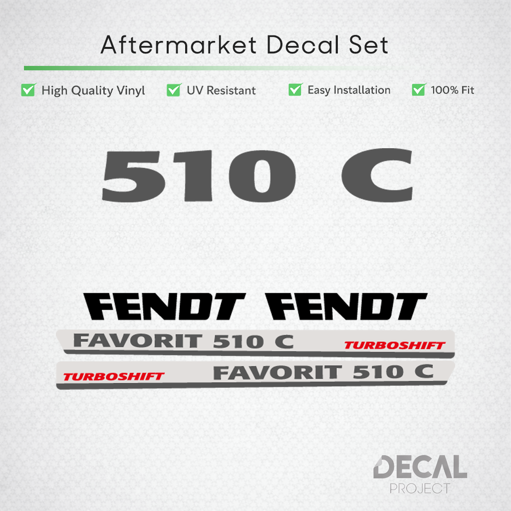 Fendt Favorit 510 C Turboshift Decal Kit - Premium Restoration Vinyl Set