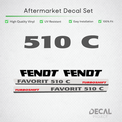 Fendt Favorit 510 C Turboshift Decal Kit - Premium Restoration Vinyl Set