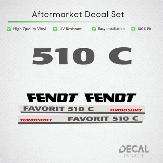 Fendt Favorit 510 C Turboshift Decal Kit - Premium Restoration Vinyl Set