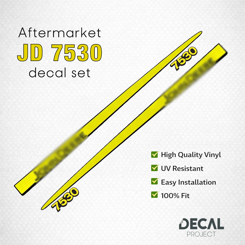 John Deere 7530 Premium Decal Kit – High-Quality Restoration - Full Set