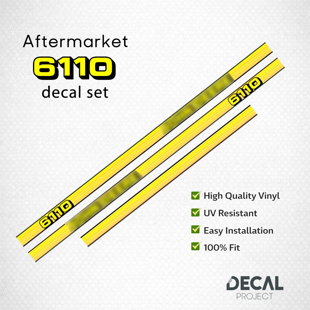 Aftermarket set fits JD  6110 Decal Kit – Aftermarket Tractor Stickers - Full Set