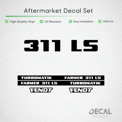 Fendt Farmer 311 LS Turbomatik Decal Set - 6-Cylinder Series Restoration