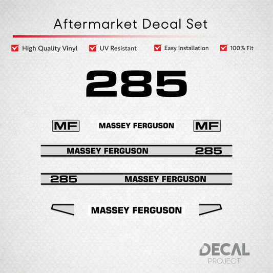 Aftermarket Decal Kit Compatible with Massey Ferguson 285 – Premium Restoration Vinyl Set – Image 1