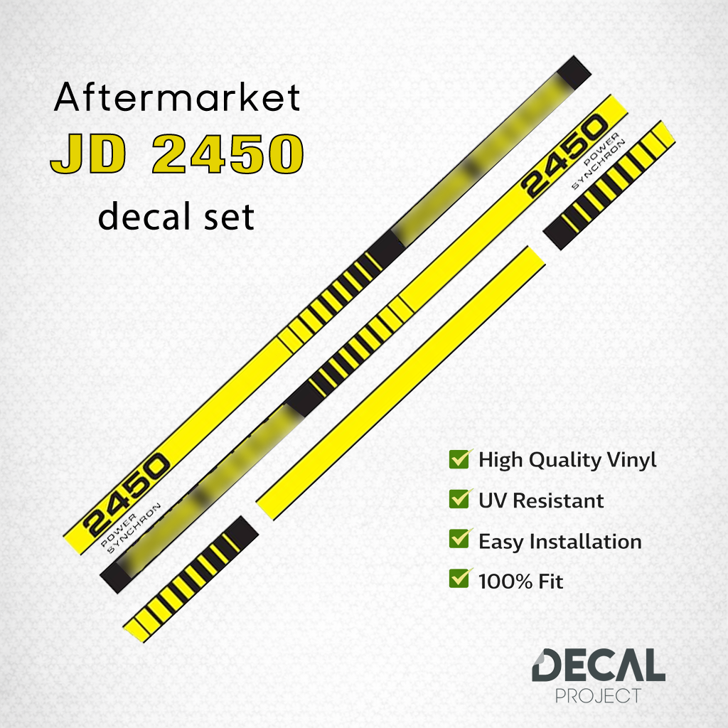 John Deere 2450 Decal Kit – Aftermarket Tractor Stickers – Power Synchron Set
