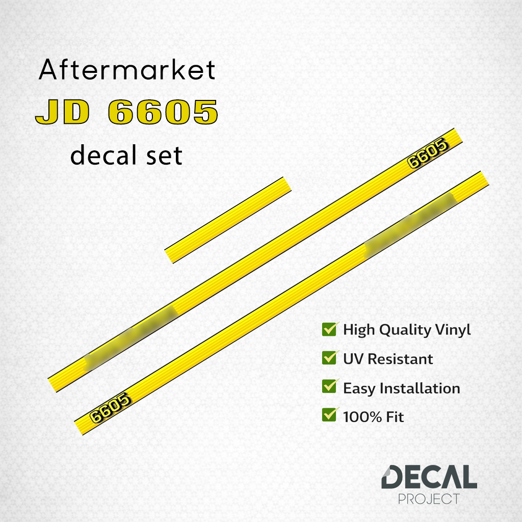 Aftermarket set fits JD 6605 Decal Kit – Premium Restoration Stickers – Full Set