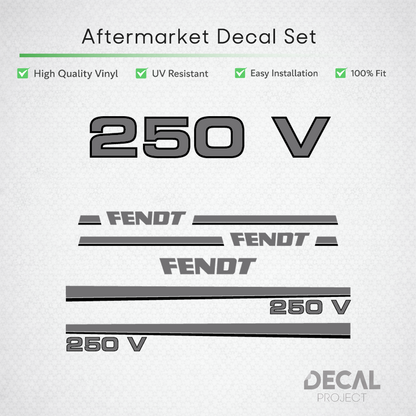 Fendt 250 V Decal Kit - Classic Vineyard Series Premium Vinyl Restoration Set