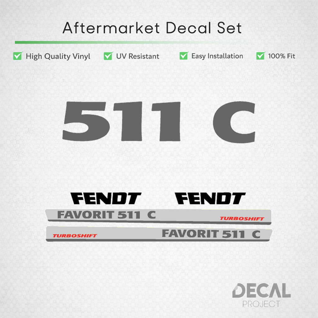Fendt Favorit 511 C Turboshift Decal Kit - Premium 500 Series Restoration Vinyl
