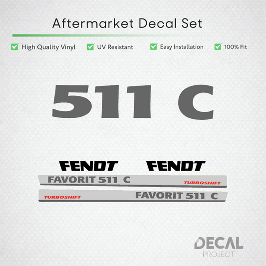 Fendt Favorit 511 C Turboshift Decal Kit - Premium 500 Series Restoration Vinyl