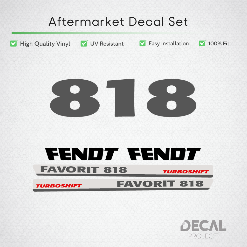 Fendt Favorit 818 Turboshift Decal Set - Heritage 800 Series Restoration Kit
