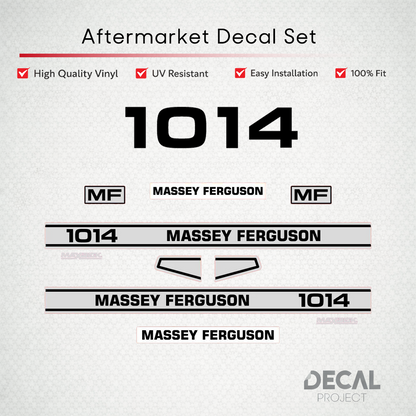 Aftermarket Decal Kit Compatible with Massey Ferguson 1014 – Maxiblok Restoration Vinyl Set – Image 1