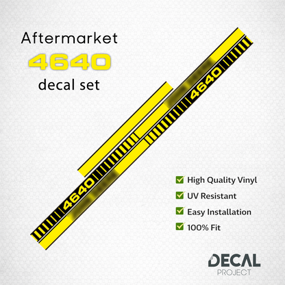 John Deere 4640 Decal Kit – Aftermarket Tractor Stickers – 6-Cylinder - Full Set
