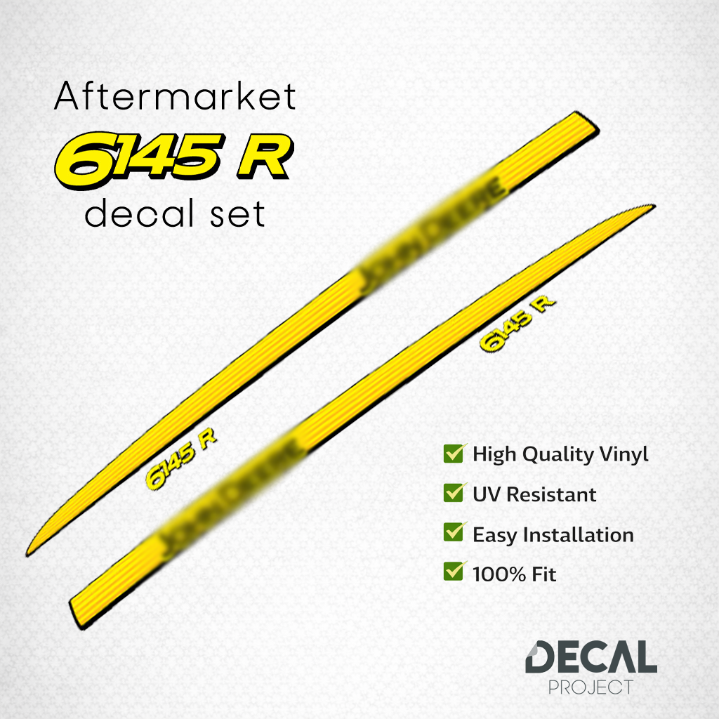 Aftermarket set fits JD 6145 R Decal Kit – Aftermarket Tractor Stickers - Full Set