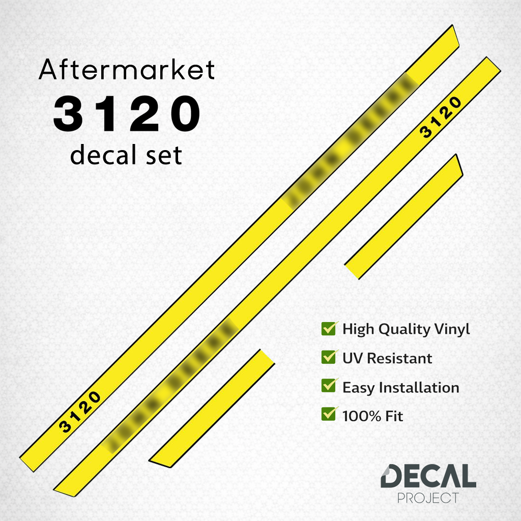 John Deere 3120 Decal Kit – Aftermarket Tractor Stickers – Restoration Set