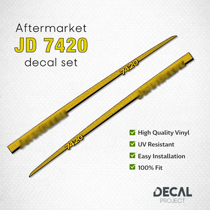 Aftermarket set fits JD 7420 Decal Kit – High-Quality Aftermarket Restoration - Full Set