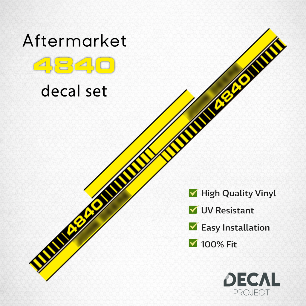 John Deere 4840 Decal Kit – Aftermarket Tractor Stickers – 6-Cylinder - Full Set