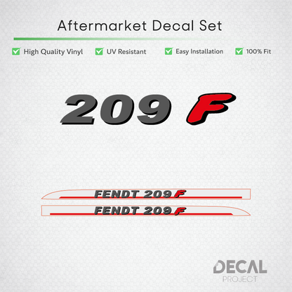 Fendt 209 F Decal Kit - Vinyl Restoration premium Orchard Series