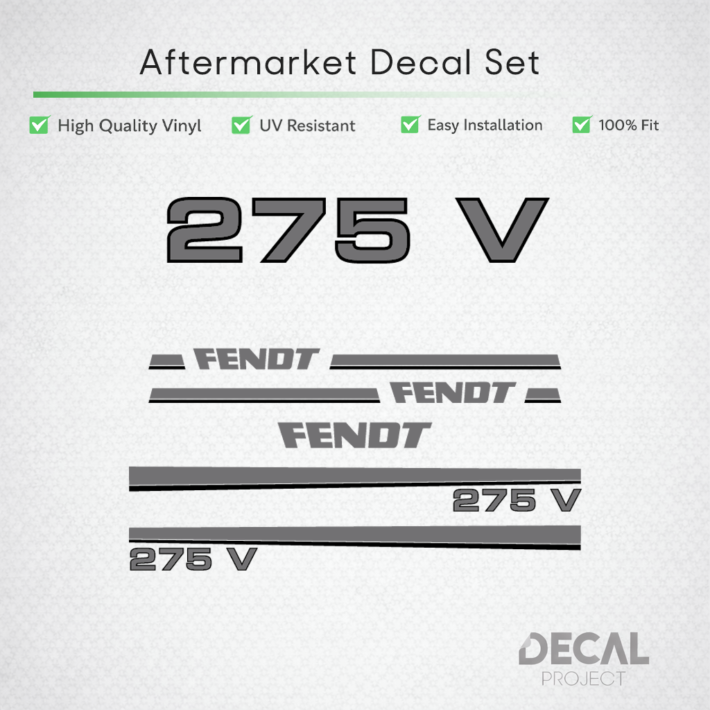 Fendt 275 V Decal Kit - Flagship Classic Vineyard Series Premium Restoration Set