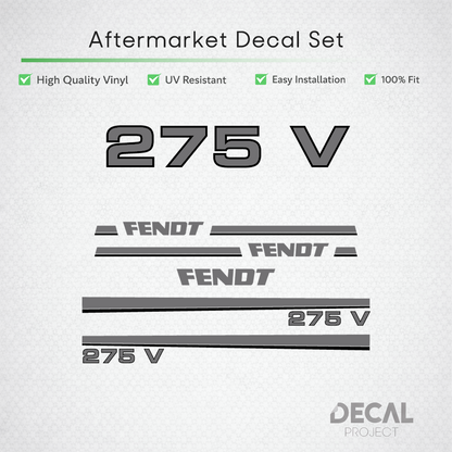 Fendt 275 V Decal Kit - Flagship Classic Vineyard Series Premium Restoration Set