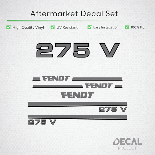Fendt 275 V Decal Kit - Flagship Classic Vineyard Series Premium Restoration Set