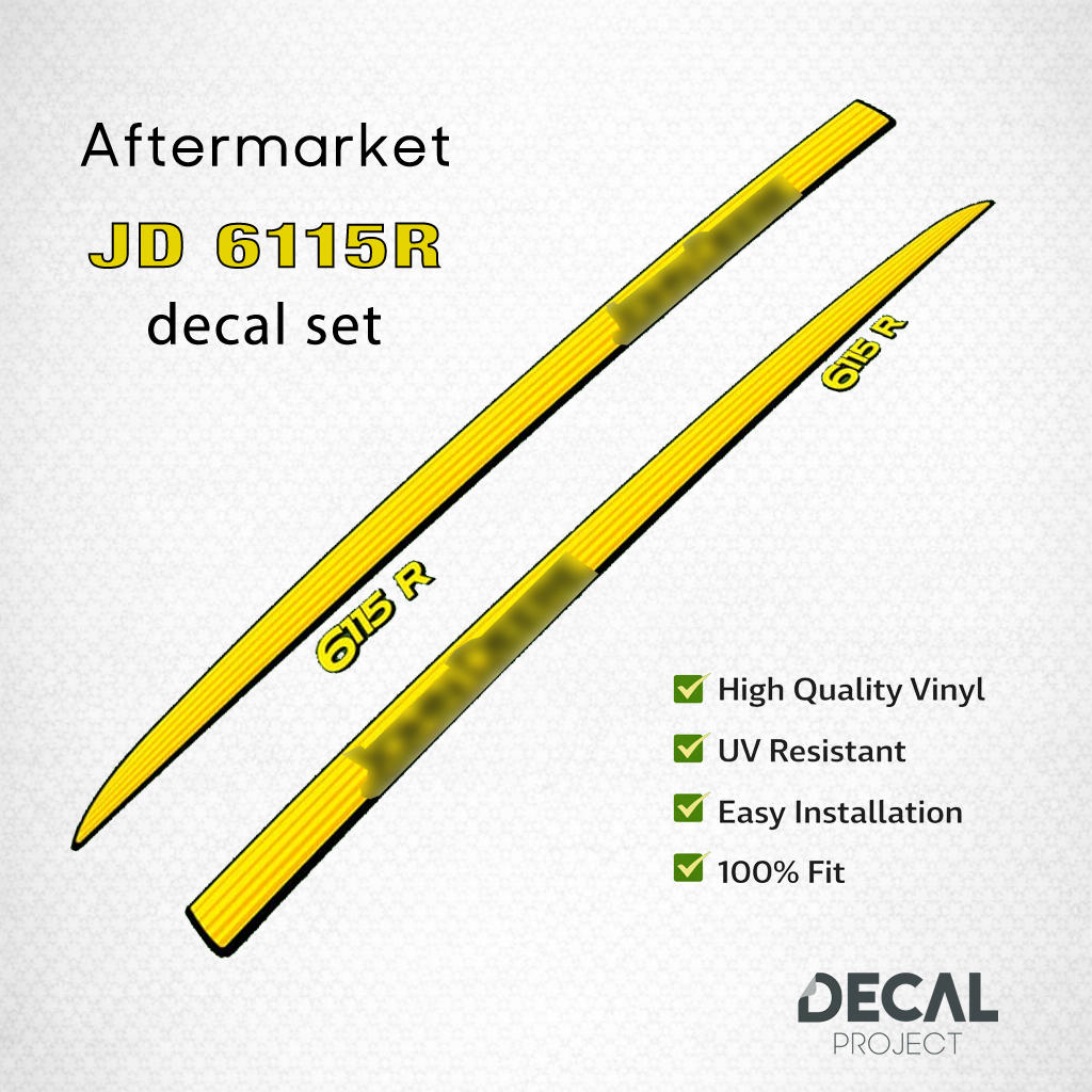 Aftermarket set fits JD 6115 R Decal Kit – Aftermarket Tractor Stickers - Full Set