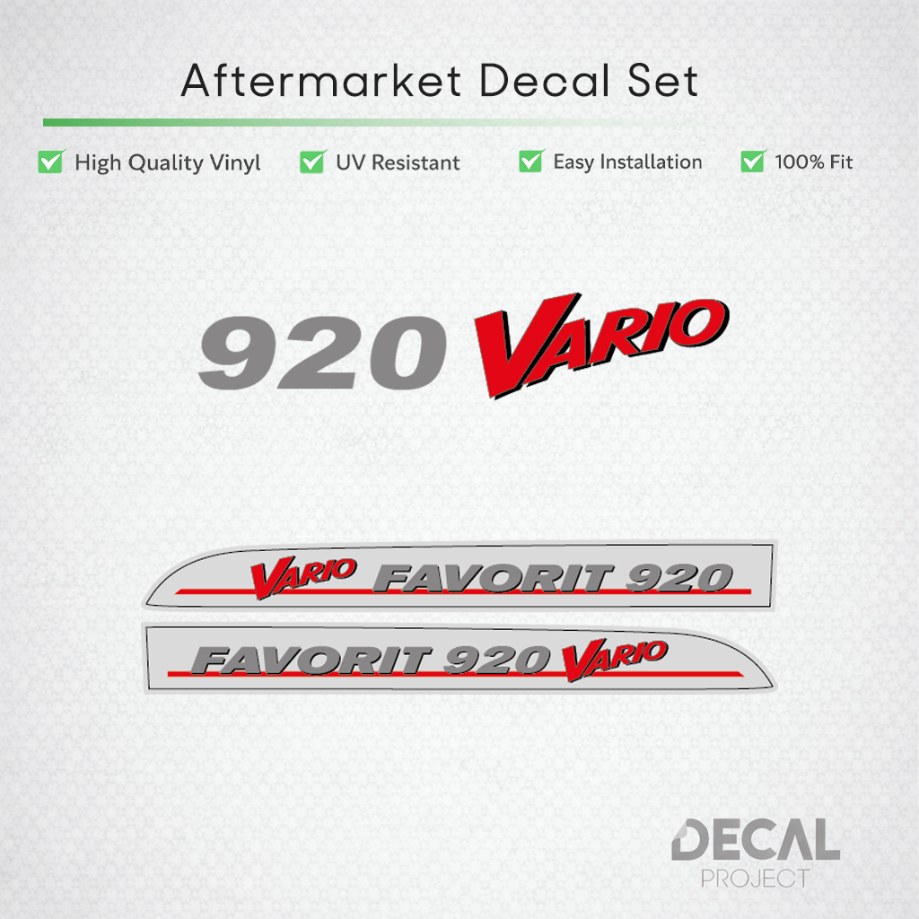 Fendt Favorit 920 Vario Decal Set - Gen 1 Facelift Restoration - vinile