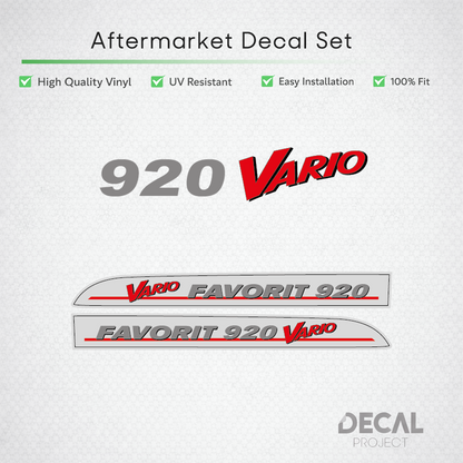 Fendt Favorit 920 Vario Decal Set - Gen 1 Facelift Restoration - vinile