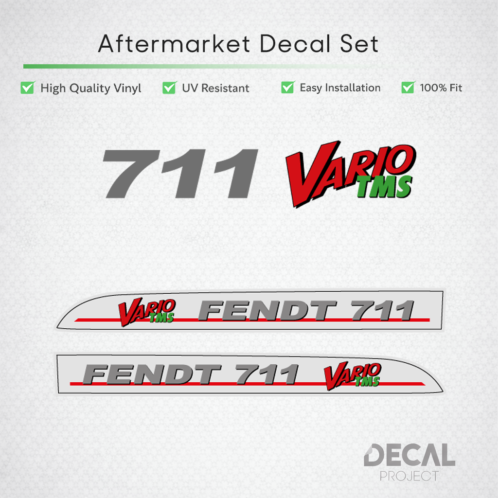 Fendt 711 Vario TMS Decal Set - Premium 700 Series Gen 1 Restoration Vinyl Kit