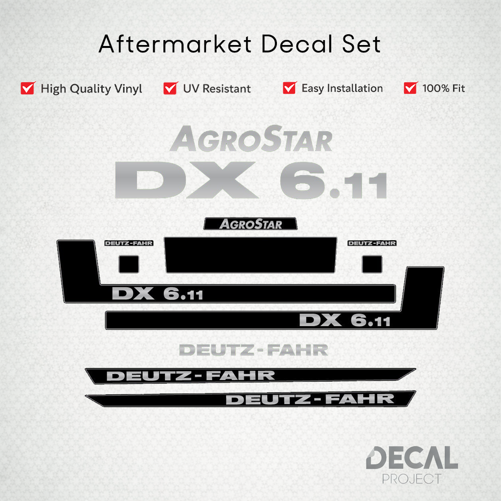 Decalcomanie aftermarket Deutz-Fahr AgroStar DX 6.11 - ricambio OEM 1:1