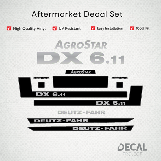 Decalcomanie aftermarket Deutz-Fahr AgroStar DX 6.11 - ricambio OEM 1:1