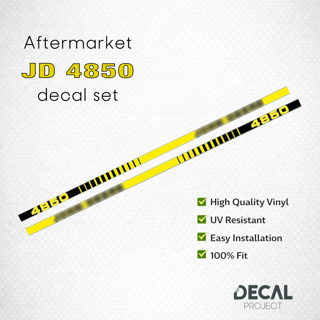 Aftermarket set fits JD 4850  Decal Kit – High-Quality Restoration Stickers - Full Set