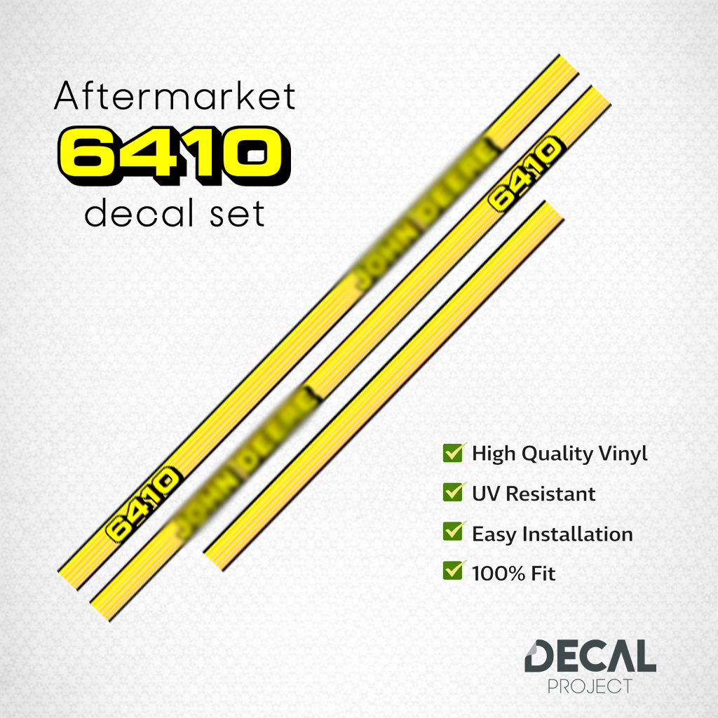 Aftermarket set fits JD 6410 Decal Kit – Premium Aftermarket Restoration - Full Set