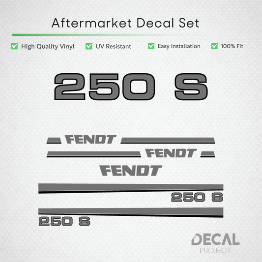 Fendt 250 S Decal Set - Professional Premium Restoration Vinyl Set