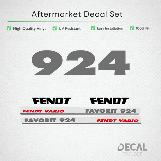 Fendt Favorit 924 Vario Decal Set - rare First Generation Restoration