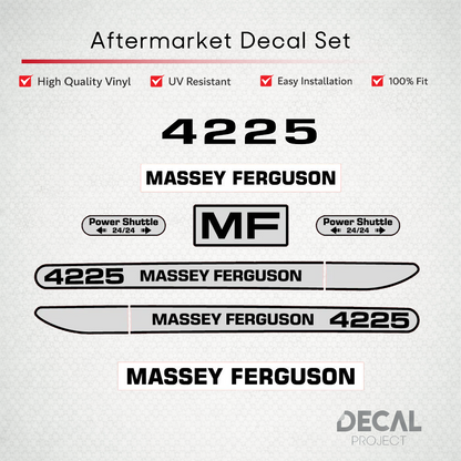 Aftermarket Decal Kit Compatible with Massey Ferguson 4225 – 2000 Version Restoration Vinyl Set – Image 1