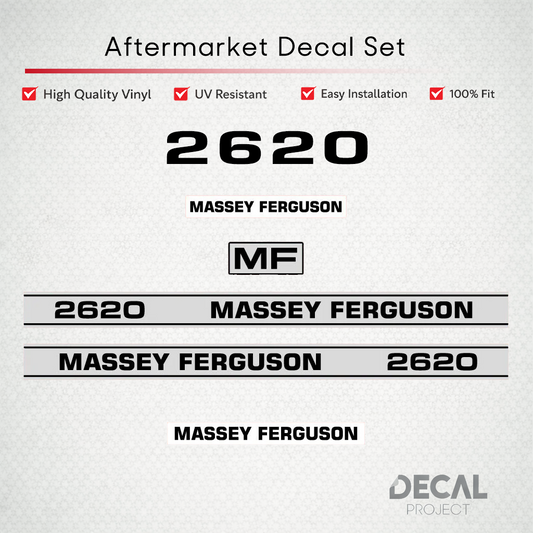 Aftermarket Decal Kit Compatible with Massey Ferguson 2620 – Premium Restoration Vinyl Set – Image 1