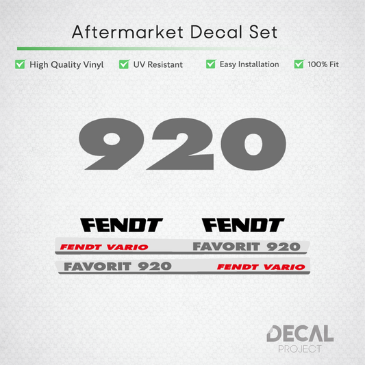 Fendt Favorit 920 Vario Decal Set - rare First Generation Restoration