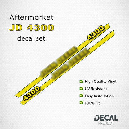 John Deere 4300 Decal Kit – Premium Aftermarket Restoration - Replacement Set