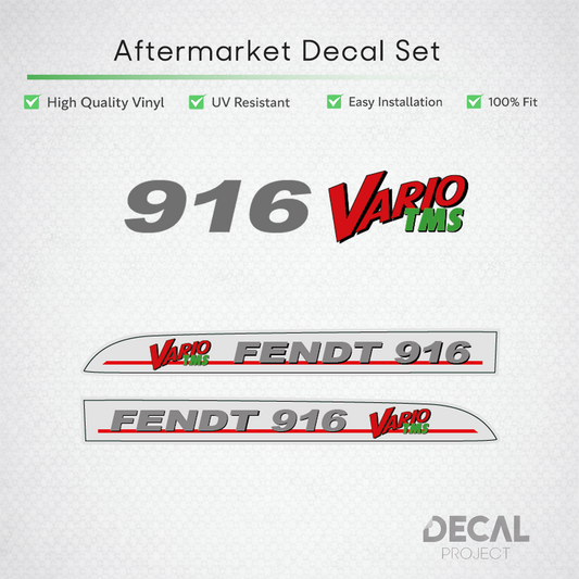 Fendt 916 Vario TMS Decal Set - Silver Edition - Premium 900 Series Vinyl Kit