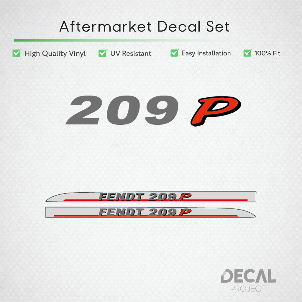 Fendt 209 P Decal Kit - Vinyl Restoration premium Plantation Series - set