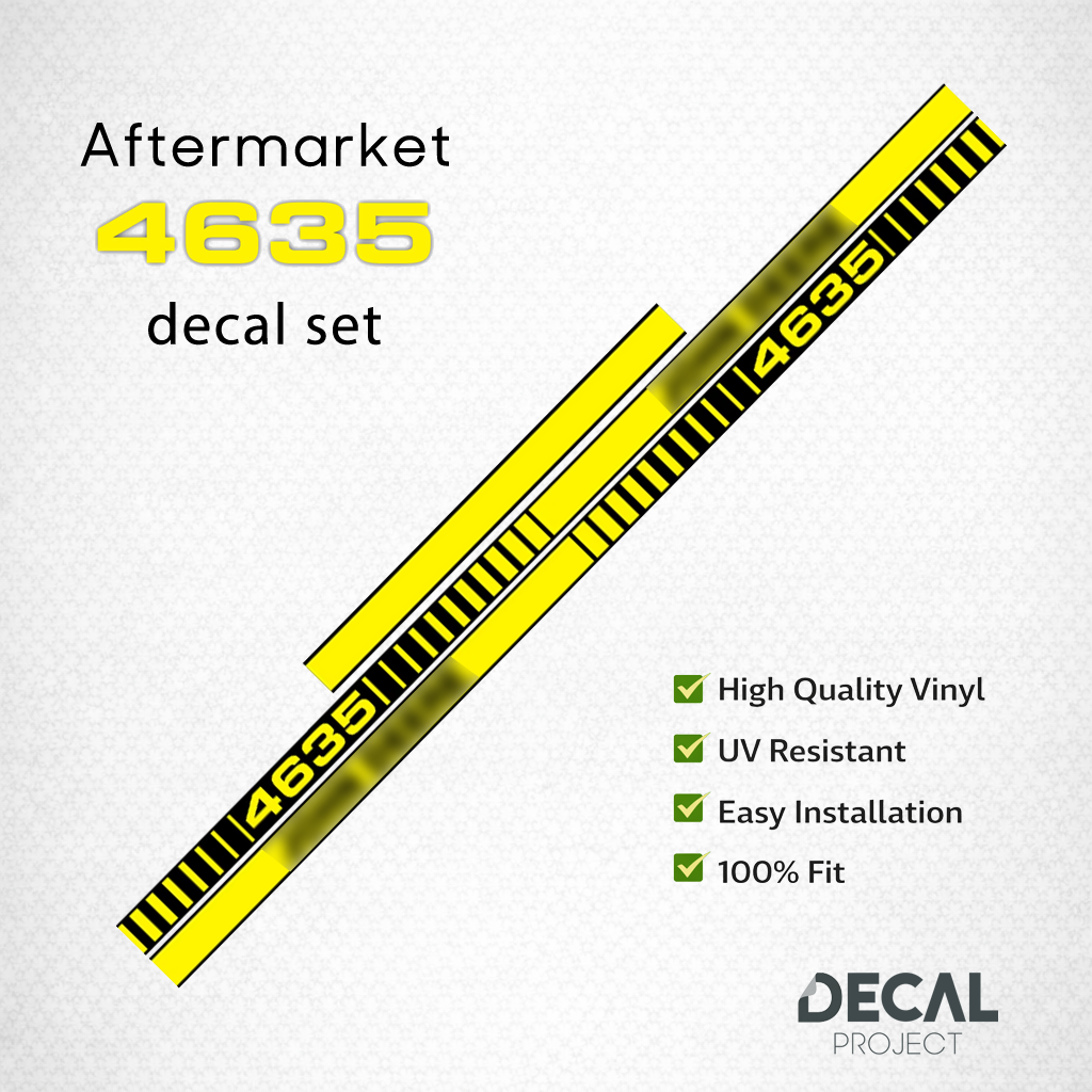 John Deere 4635 Decal Kit – Aftermarket Tractor Stickers – 6-Cylinder - Full Set