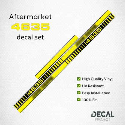 John Deere 4635 Decal Kit – Aftermarket Tractor Stickers – 6-Cylinder - Full Set