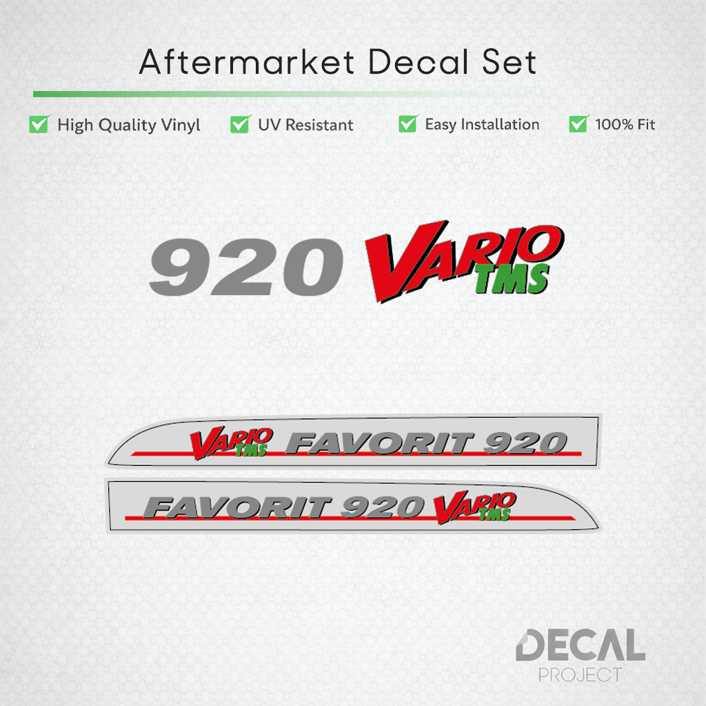 Fendt Favorit 920 Vario TMS Decal Set - Rare Restoration Kit