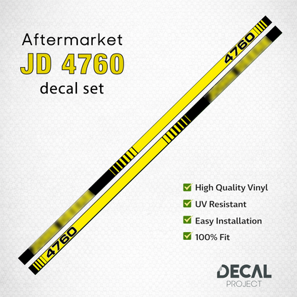 John Deere 4760 Decal Kit – Aftermarket Tractor Stickers – 6-Cylinder - Full Set