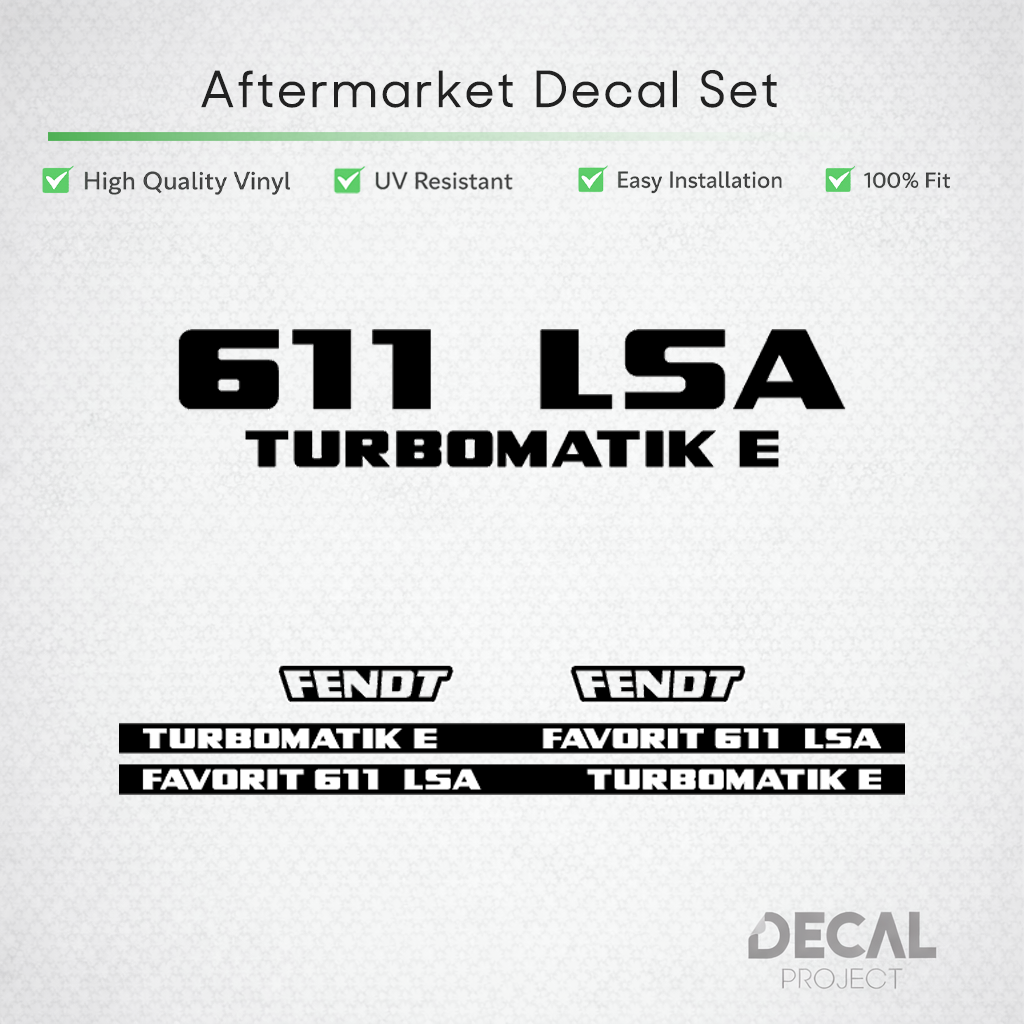 Fendt Favorit 611 LSA Turbomatik E Decal Set - Rare Electronic Edition 6-Cyl Kit